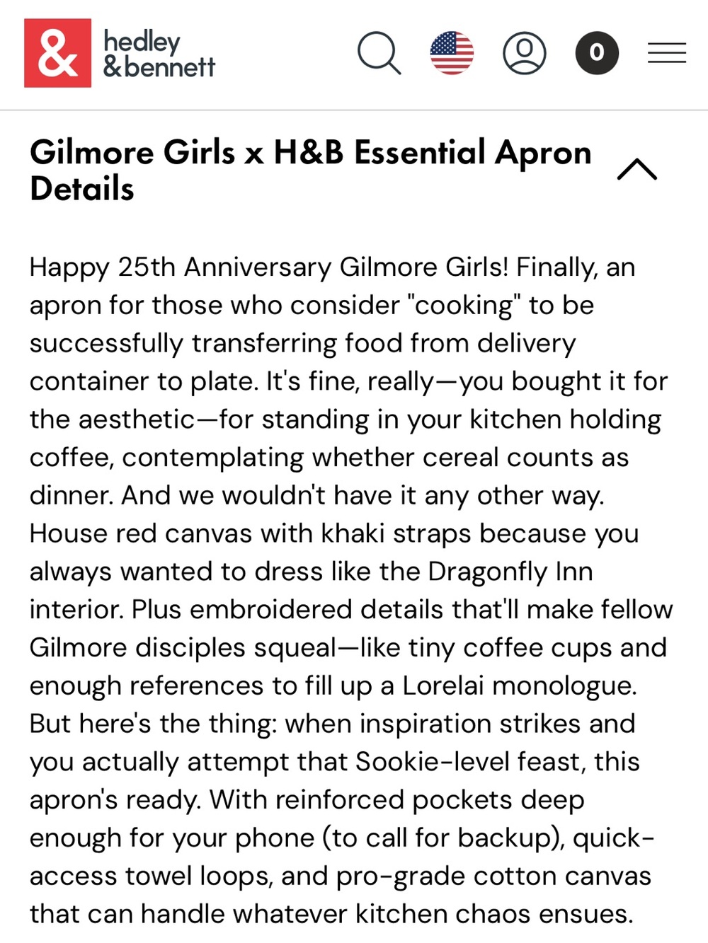 Hedley & Bennett Gilmore Girls Essential Apron - Picture 7 of 10